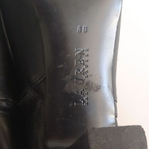Lauren Ralph Lauren Black Myla Ankle Boots/Booties Women's Size 8B - Picture 10 of 11